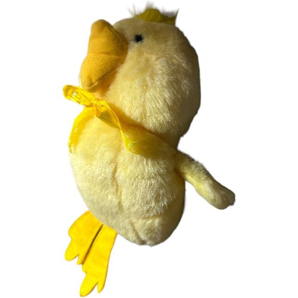 Vintage Union Toy 1982 Yellow Duck Plush Stuffed Animal Felt Feet Rare HTF - Picture 2 of 16